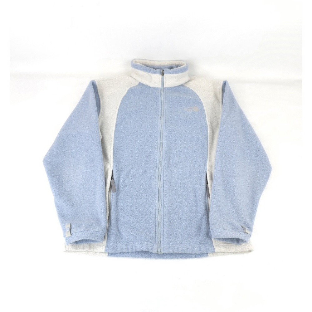 The North Face Jacket womens Large Blue Full Zip Fleece Preppy